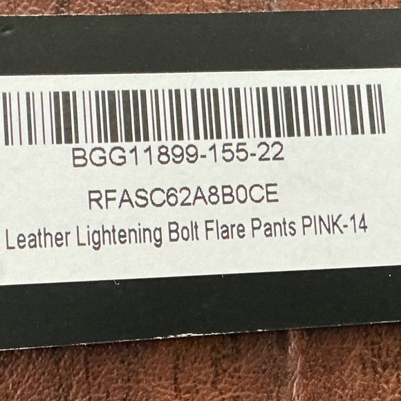 Nasty Gal 10 Faux Leather Bellbottom Flare Pants Lightening Bolt Bum Y2K Rock - Picture 8 of 9